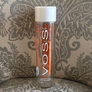 Rare Voss Glass Bottle Empty Artesian Sparkling Water Tangerine Lemongrass